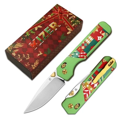 Cuchillo Plegable Navidad Kizer Militaw S45VN Hoja Aluminio y Mango G10 Ki3634MC1 Foto 1 de 4