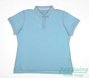 Neu mit Logo Peter Millar Damen-Polo X-Large XL blaue Haube UVP 100 $ - Bild 1 von 3