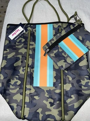 Cartera grande de neopreno para mujer con bolso de mano nueva con etiquetas por T gris Foto 1 de 4