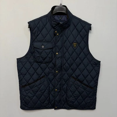 Polo Ralph Lauren Men Water Repellent Quilted Vest Jacket XXL 2XL Blue D054 -26 - Image 1 of 4