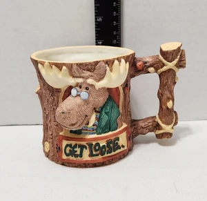 1995 Enesco Moose Creek Crossing Get Loose With A Moose By David Olsen 3D Tasse - Bild 1 von 9