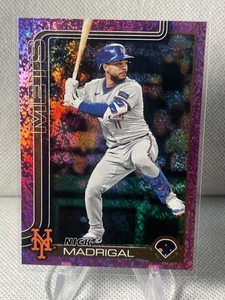 2025 Topps Series 2 Nick Madrigal Pink Rainbow Foil #355 New York Mets - Picture 1 of 2