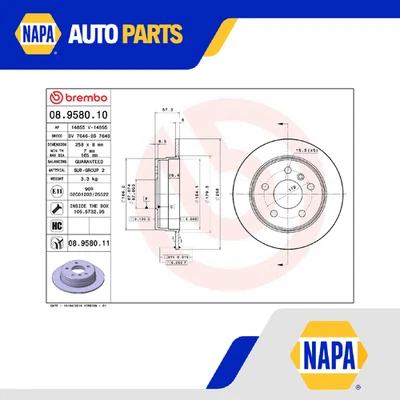 2x Par de discos de freno sólidos para MERCEDES B200 W245 2.0D trasero 05 a 11 OM640.941 Foto 1 de 4