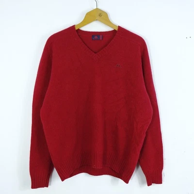 Kappa Maglione Uomo Taglia XL Lana Rosso Invernale Comodo Casual Moderno Logo - Immagine 1 di 4