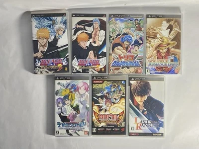 Lot7 PSP Bleach 3 , 5 & Toriko & One Piece & Digimon & Fairy Tail & Last RFanker - Image 1 of 4
