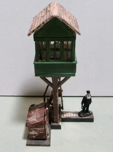 Vintage Revell Elevated Switchmans Shanty  2"L  x  2"W  x  3 1/2"H (1958) - Picture 1 of 6