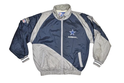 Dallas Cowboys Men's Size M Jacket Bomber Windbreaker PRO Player Feel the Power - Image 1 of 4