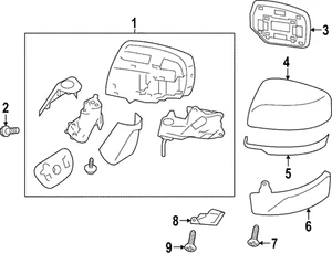 Genuine Subaru Mirror 91036VC491 - Picture 1 of 1