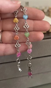 Armband 14 Karat Weißgold vergoldet herzförmig Galaxie Stein - Bild 1 von 7