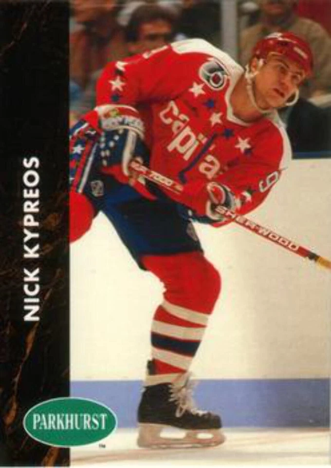 #411 Nick Kypreos - Washington Capitals - 1991-92 Parkhurst Hockey - Image 1 of 1