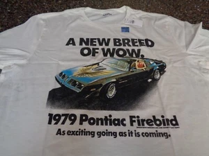 Old Navy 1979 Pontiac Firebird Large T-shirt SS Off White New Breed of Wow NWT - Picture 1 of 7