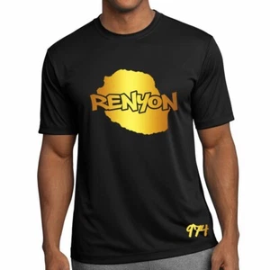 T-shirt Réunion 974 Renyon Noir et Or Métallisé - Imagen 1 de 1