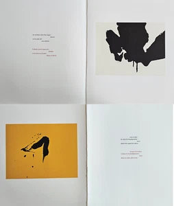 Robert Motherwell 2 Lithographs Three Poems Octavio Paz poem Limited Edition art - Picture 1 of 16