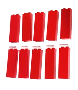 LEGO DARK RED BRICK LOT / SIZE 2x2x5 / QTY 10x / Part #2454 / Element #6212048 - Bild 1 von 3