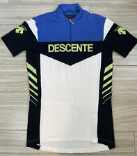 Descente Cycling Jersey Bicycle Size Small Blue Black White Neon Yellow