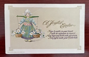 VINTAGE 1914 " A JOYFUL EASTER" ~PRINTED IN GERMANY POSTCARD - Bild 1 von 3