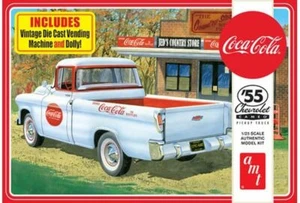 AMT1094 Round 2 1955 Chevy Cameo Pickup (Cocaa-Cola) 1:25 Scale Model Kit - Picture 1 of 8