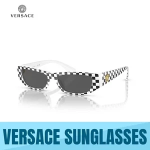 VERSACE KIDS VK4002U 540187 WHITE BLACK CHESS  GIRLS SUNGLASSES AUTHENTIC 50MM - Picture 1 of 7