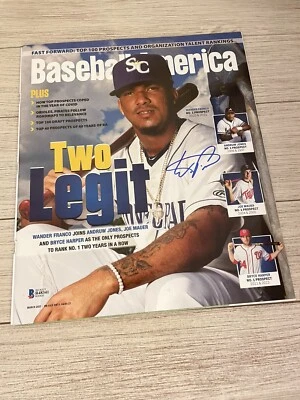 Wander Franco Tampa Bay Rays Auto Signed Baseball America Beckett - Image 1 of 3