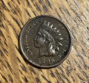 1896 Indian Head Cent VF - FREE S/H - Picture 1 of 2