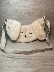 Zara Bunny Rabbit Beige Plush Lined Crossbody Bag Purse Easter Buffalo Plaid - Picture 1 of 8