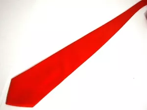 Prestige by Smart Mens Necktie Tie Solid Orange 100% Silk 60" Thick Quality - Picture 1 of 4