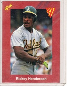 1991 Classic Rickey Henderson #T75 Oakland Athletics Baseball Card 
