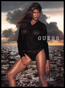 Guess Swimwear 1990s Print Advertisement Ad 1998 Laetitia Casta Sexy Sunset - Picture 1 of 1