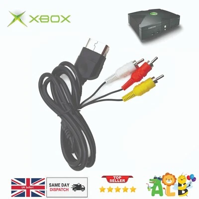 RCA AV TV Cable Video Audio Composite Lead for Xbox Original Console 1.8m - Image 1 of 4