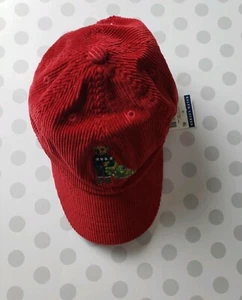 RALPH LAUREN POLO BEAR HAT 2T -4T CHRISTMAS TREE RED Cap Corduroy - Picture 1 of 5