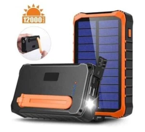 DYNAMO HAND CRANK SOLAR POWERED USB POWERBANK 12000mah - Zdjęcie 1 z 6