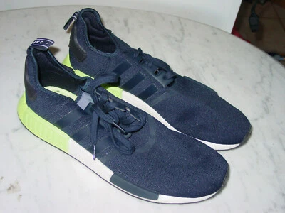 2019 Mens Adidas NMD R1 Legend Ink/Hi Res Yellow EE5108 Running Shoes! Size 14 - Image 1 of 4