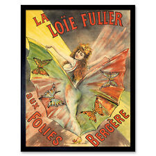 Pal Singer Loie Fuller Folies Bergere Show Vintage Advert Art Print Framed 12x16