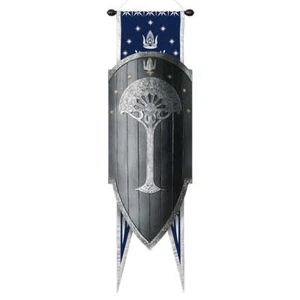 UNITED CUTLERY Lord of Rings Second Age Gondorian War Shield Replica UC2940 NEW - Picture 1 of 1
