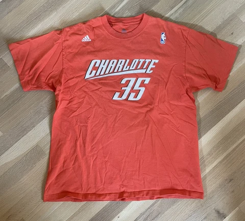 VTG Adam Morrison Adidas Charlotte Bobcats Throwback NBA Jersey T Shirt Sz. L Cover