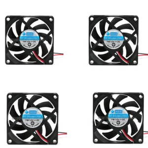 70x70x15mm DC 12V Brushless Silent Computer PC Case Cooling Cooler Fans Black - Picture 1 of 4