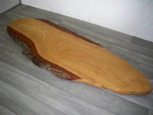 Servierbrett Eiche UNIKAT Lebensmittelecht lackiert H/B/T: 3,5 x 103 x 39,5 cm A - Bild 1 von 5