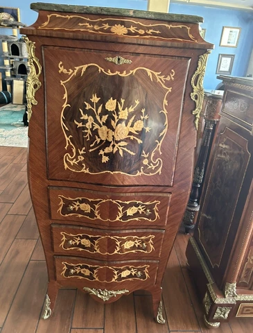 19th  Century Antique Napoleon Secretary Cover