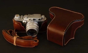 LUIGI FULL CASE FOR LEICA IIIG,IIIF,IIIC +BUMP+ STRAP+DHL,in NATURAL AGED BROWN - Picture 1 of 6