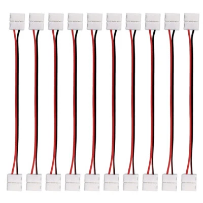 10pcs Tira LED  Led tira de 2 pines Cable Conductor para 5050 luces  10mm - Imagen 1 de 4