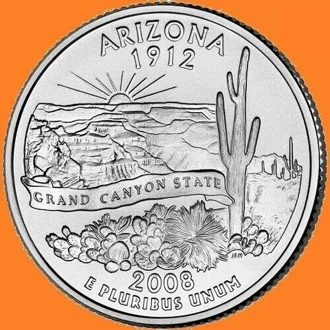 2008 D Arizona State Quarter Statehood Denver ~ Uncirculated 2nd Cover
