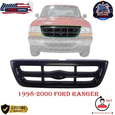 Front Grille Assembly Paintable Black for 1998 1999 2000 Ford Ranger F87Z8200FA Foto 1 de 4