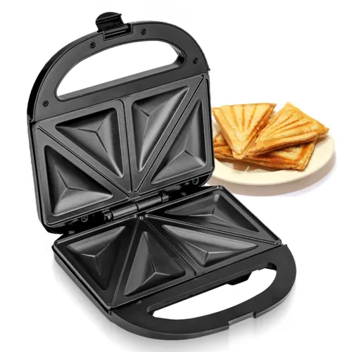Geepas Toastie Maker 2 Scheiben Sandwich Toaster Maschine Antihaftbeschichtet leicht zu reinigen 750 W