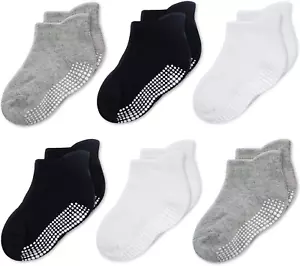 Baby & Toddler Socks with Grippers Non Slip Ankle Grip Socks for Boys and Girls - Picture 1 of 12
