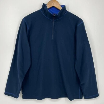 Sudadera polar Lands' End jóvenes niños talla XL azul marino pulóver liso 1/4 cremallera Foto 1 de 4