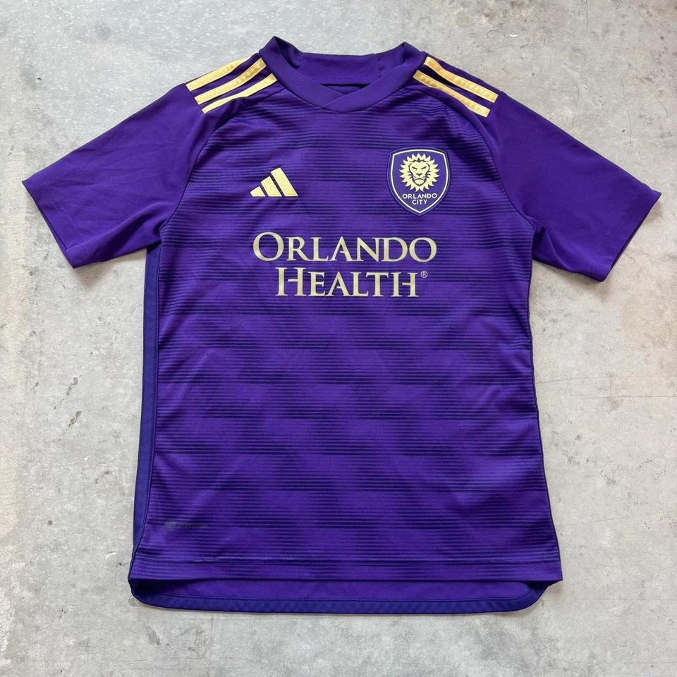 2023 Adidas MLS Orlando City Home Soccer Jersey Shirt Youth Size Large 13-14Y - Image 1 of 4