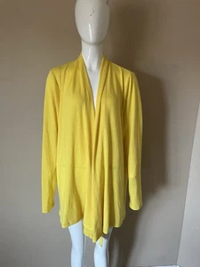 Mix By 41 Hawthorn Yellow Open Style Knit Cardigan Plus Size 2X - Picture 1 of 7