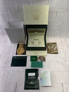 🔥GENUINE ROLEX Green Wood Box 31.00.64 Oyster Case w/ Warranty Card & Booklets - Picture 1 of 24