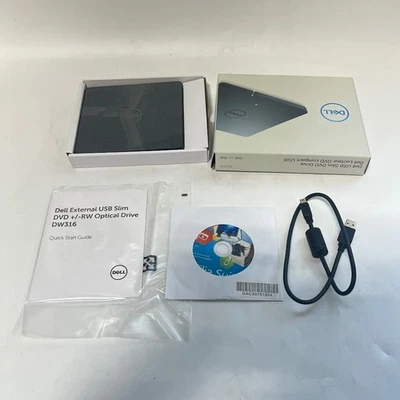 Dell GP61NB60 External USB DVDRW Drive DW316 08J15V Cable Included w/ Cord - Image 1 of 4