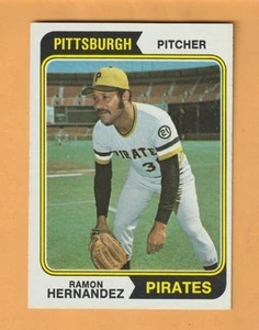 Ramón Hernández Piratas de Pittsburgh 1974 Topps #222 Carolina Puerto Rico - Imagen 1 de 2